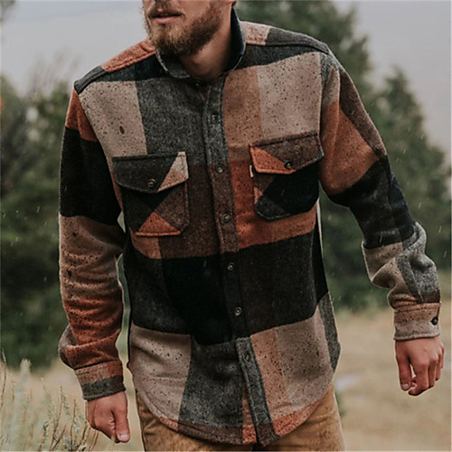 Men's Shirt Color Block Geometry Button-Down Long Sleeve Casual Tops Casual Fashion Breathable Comfortable Black
Men's Shirt Color Block Geometry Button-Down Long Sleeve Casual Tops Casual Fashion Breathable Comfortable Black