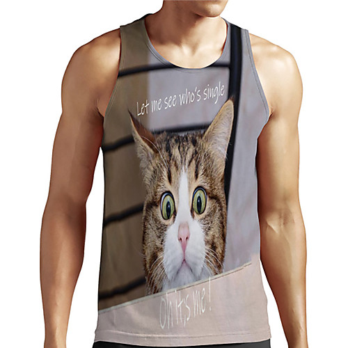 Men's Unisex Tank Top Undershirt 3D Print Cat Graphic Prints Animal Plus Size Print Sleeveless Casual Tops Basic Designer Big and Tall Gray
Men's Unisex Tank Top Undershirt 3D Print Cat Graphic Prints Animal Plus Size Print Sleeveless Casual Tops Basic Designer Big and Tall Gray