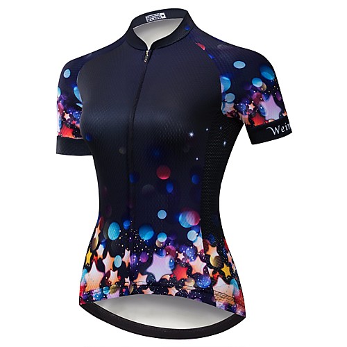 21Grams Women's Short Sleeve Cycling Jersey Summer Spandex Polyester Black Stars Bike Jersey Top Mountain Bike MTB Road Bike Cycling Quick Dry Moisture Wicking Breathable Sports Clothing Apparel
21Grams Women's Short Sleeve Cycling Jersey Summer Spandex Polyester Black Stars Bike Jersey Top Mountain Bike MTB Road Bike Cycling Quick Dry Moisture Wicking Breathable Sports Clothing Apparel