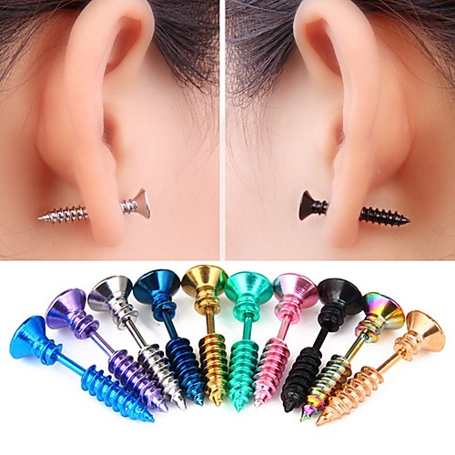Men's Earrings Classic Holiday Birthday Stylish Simple Stainless Steel Earrings Jewelry Rose Gold / Blue / Silver For Street Formal Date Festival 1pc
Men's Earrings Classic Holiday Birthday Stylish Simple Stainless Steel Earrings Jewelry Rose Gold / Blue / Silver For Street Formal Date Festival 1pc