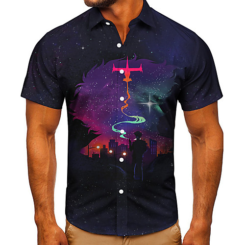 Men's Shirt 3D Print Anime Graphic Prints Button-Down Short Sleeve Street Tops Casual Fashion Classic Breathable Black
Men's Shirt 3D Print Anime Graphic Prints Button-Down Short Sleeve Street Tops Casual Fashion Classic Breathable Black