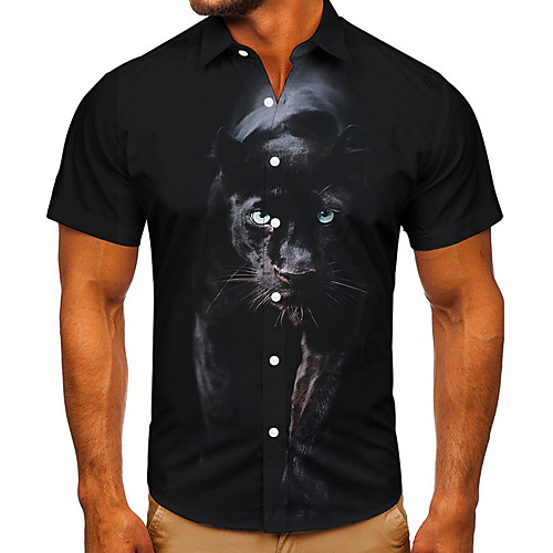 Men's Shirt 3D Print Dog Graphic Prints Button-Down Short Sleeve Street Tops Casual Fashion Classic Breathable Black
Men's Shirt 3D Print Dog Graphic Prints Button-Down Short Sleeve Street Tops Casual Fashion Classic Breathable Black