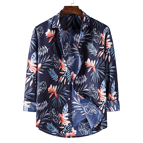 Men's Shirt Other Prints Floral Graphic Long Sleeve Casual Tops Casual Navy Blue
Men's Shirt Other Prints Floral Graphic Long Sleeve Casual Tops Casual Navy Blue