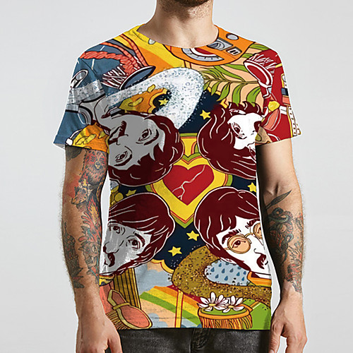 Men's Unisex Tee T shirt 3D Print Cartoon Graphic Prints Plus Size Print Short Sleeve Casual Tops Basic Designer Big and Tall Rainbow
Men's Unisex Tee T shirt 3D Print Cartoon Graphic Prints Plus Size Print Short Sleeve Casual Tops Basic Designer Big and Tall Rainbow
