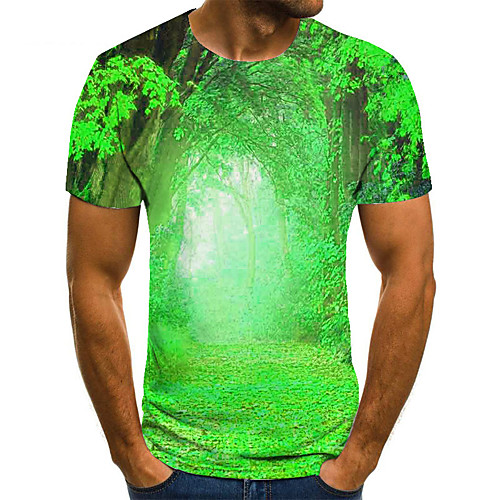 Men's Unisex Tee T shirt 3D Print Graphic Prints Forest Plus Size Print Short Sleeve Casual Tops Basic Fashion Designer Big and Tall Green
Men's Unisex Tee T shirt 3D Print Graphic Prints Forest Plus Size Print Short Sleeve Casual Tops Basic Fashion Designer Big and Tall Green