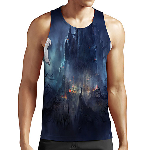 Men's Unisex Tank Top Undershirt 3D Print Halloween Graphic Prints Plus Size Print Sleeveless Casual Tops Basic Designer Big and Tall Blue
Men's Unisex Tank Top Undershirt 3D Print Halloween Graphic Prints Plus Size Print Sleeveless Casual Tops Basic Designer Big and Tall Blue