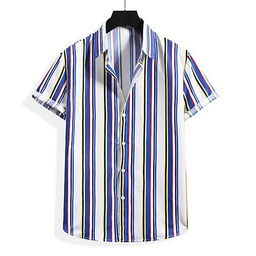 Men's Shirt Other Prints Striped Short Sleeve Daily Tops Basic Classic Blue Black
Men's Shirt Other Prints Striped Short Sleeve Daily Tops Basic Classic Blue Black