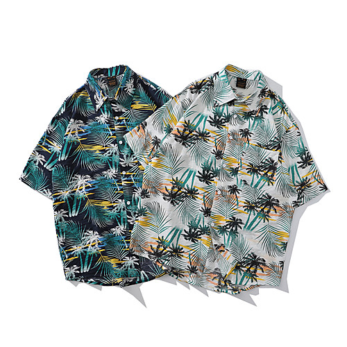 Men's Shirt Other Prints Graphic Button-Down Print Short Sleeve Casual Tops 100% Cotton Basic Hawaiian Distressed White Black
Men's Shirt Other Prints Graphic Button-Down Print Short Sleeve Casual Tops 100% Cotton Basic Hawaiian Distressed White Black