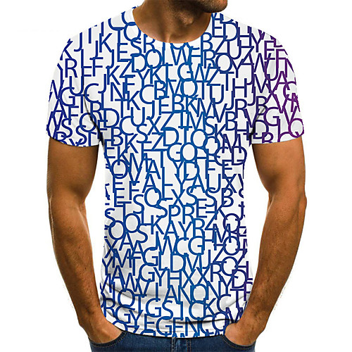Men's Unisex Tee T shirt Shirt 3D Print Graphic Prints Letter Plus Size Print Short Sleeve Casual Tops Basic Fashion Designer Big and Tall Round Neck Blue
Men's Unisex Tee T shirt Shirt 3D Print Graphic Prints Letter Plus Size Print Short Sleeve Casual Tops Basic Fashion Designer Big and Tall Round Neck Blue