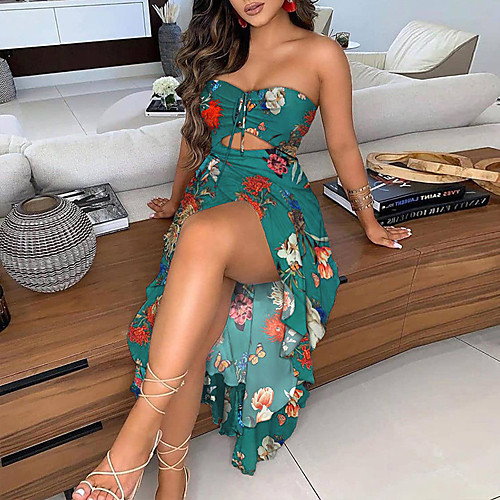 Women's Swing Dress Maxi long Dress Yellow Green White Sleeveless Pattern Split Lace up Print Summer Strapless Casual Daily Boho 2021 S M L XL XXL XXXL Party Holiday Beach Two Piece
Women's Swing Dress Maxi long Dress Yellow Green White Sleeveless Pattern Split Lace up Print Summer Strapless Casual Daily Boho 2021 S M L XL XXL XXXL Party Holiday Beach Two Piece