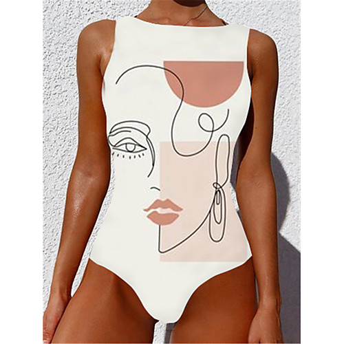 Women's One Piece Monokini Swimsuit Tummy Control Slim Abstract White Swimwear Strap Bathing Suits New Casual Sexy / Padded Bras / Beach
Women's One Piece Monokini Swimsuit Tummy Control Slim Abstract White Swimwear Strap Bathing Suits New Casual Sexy / Padded Bras / Beach