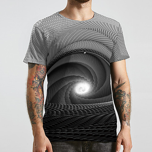 Men's Unisex Tee T shirt 3D Print Graphic Prints Spiral Stripe Plus Size Print Short Sleeve Casual Tops Basic Designer Big and Tall Gray
Men's Unisex Tee T shirt 3D Print Graphic Prints Spiral Stripe Plus Size Print Short Sleeve Casual Tops Basic Designer Big and Tall Gray