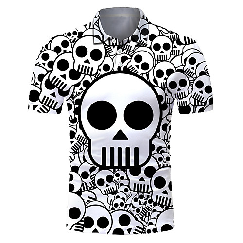 Men's Golf Shirt Tennis Shirt 3D Print Skull Button-Down Short Sleeve Street Tops Casual Fashion Cool Breathable Black / Sports
Men's Golf Shirt Tennis Shirt 3D Print Skull Button-Down Short Sleeve Street Tops Casual Fashion Cool Breathable Black / Sports