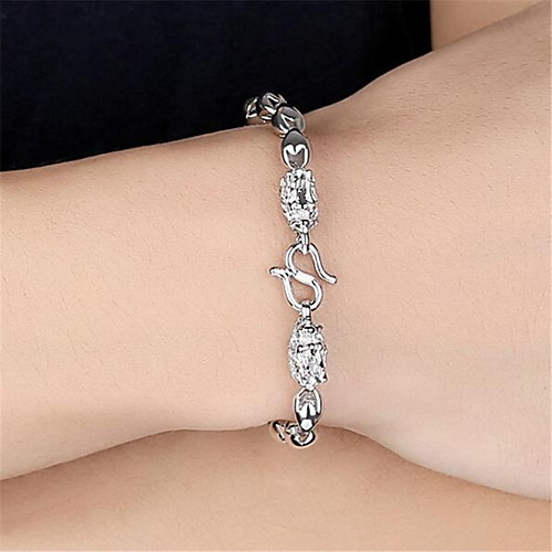 Chain Bracelet Bead Bracelet Bracelet 3D Fashion Dragon Fashion Copper Bracelet Jewelry Silver For Christmas Halloween Party Evening Gift Formal / Silver Plated
Chain Bracelet Bead Bracelet Bracelet 3D Fashion Dragon Fashion Copper Bracelet Jewelry Silver For Christmas Halloween Party Evening Gift Formal / Silver Plated