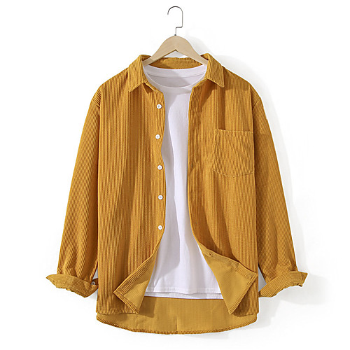Men's Shirt Solid Color Button-Down Long Sleeve Casual Tops Lightweight Casual Fashion Breathable Yellow
Men's Shirt Solid Color Button-Down Long Sleeve Casual Tops Lightweight Casual Fashion Breathable Yellow