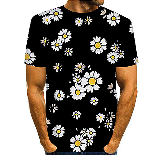 Men's Tee T shirt Shirt 3D Print Floral Graphic Prints Print Short Sleeve Daily Tops Casual Designer Big and Tall Round Neck Black / Summer
Men's Tee T shirt Shirt 3D Print Floral Graphic Prints Print Short Sleeve Daily Tops Casual Designer Big and Tall Round Neck Black / Summer