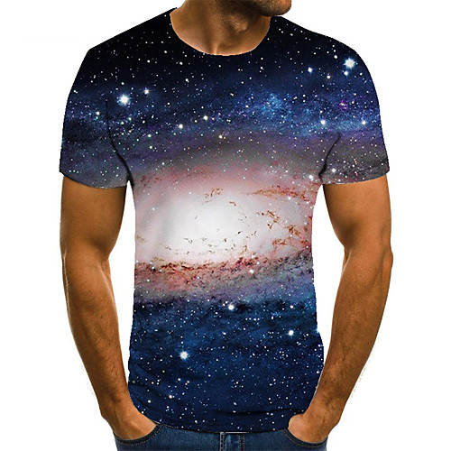 Men's Unisex Tee T shirt 3D Print Galaxy Graphic Prints Plus Size Print Short Sleeve Casual Tops Basic Fashion Designer Big and Tall Blue
Men's Unisex Tee T shirt 3D Print Galaxy Graphic Prints Plus Size Print Short Sleeve Casual Tops Basic Fashion Designer Big and Tall Blue