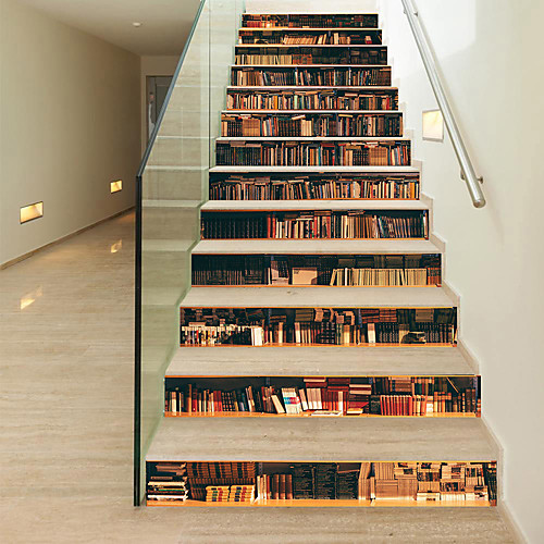 Creative 3d Stairs Diy Stickers Retro Bookshelf Home Decoration Stickers Waterproof 3d Stereo Wall Stickers 13 Piece Set
Creative 3d Stairs Diy Stickers Retro Bookshelf Home Decoration Stickers Waterproof 3d Stereo Wall Stickers 13 Piece Set