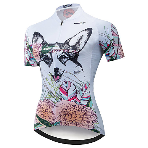 21Grams Women's Short Sleeve Cycling Jersey Summer Spandex Polyester White Animal Bike Jersey Top Mountain Bike MTB Road Bike Cycling Quick Dry Moisture Wicking Breathable Sports Clothing Apparel
21Grams Women's Short Sleeve Cycling Jersey Summer Spandex Polyester White Animal Bike Jersey Top Mountain Bike MTB Road Bike Cycling Quick Dry Moisture Wicking Breathable Sports Clothing Apparel