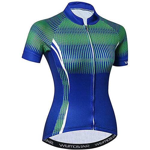 21Grams Women's Short Sleeve Cycling Jersey Summer Spandex Polyester BlueGreen Stripes Bike Jersey Top Mountain Bike MTB Road Bike Cycling Quick Dry Moisture Wicking Breathable Sports Clothing
21Grams Women's Short Sleeve Cycling Jersey Summer Spandex Polyester BlueGreen Stripes Bike Jersey Top Mountain Bike MTB Road Bike Cycling Quick Dry Moisture Wicking Breathable Sports Clothing