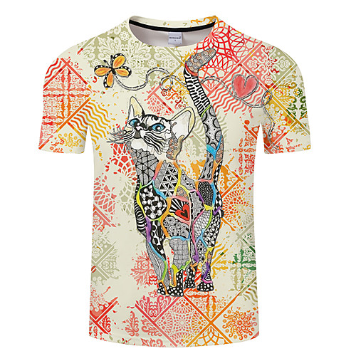 Men's Unisex Tee T shirt 3D Print Cat Graphic Prints Animal Plus Size 3D Print Print Short Sleeve Casual Tops Basic Designer Big and Tall Light Yellow Green / Gray Gray / Navy
Men's Unisex Tee T shirt 3D Print Cat Graphic Prints Animal Plus Size 3D Print Print Short Sleeve Casual Tops Basic Designer Big and Tall Light Yellow Green / Gray Gray / Navy