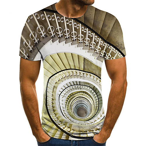 Men's Unisex Tee T shirt 3D Print Graphic Prints Spiral Stripe Plus Size Print Short Sleeve Casual Tops Basic Fashion Designer Big and Tall Brown
Men's Unisex Tee T shirt 3D Print Graphic Prints Spiral Stripe Plus Size Print Short Sleeve Casual Tops Basic Fashion Designer Big and Tall Brown
