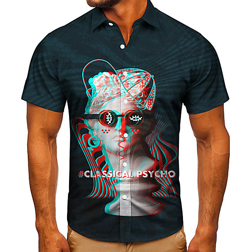 Men's Shirt 3D Print Graphic Prints Statue Button-Down Short Sleeve Street Tops Casual Fashion Classic Breathable Navy Blue
Men's Shirt 3D Print Graphic Prints Statue Button-Down Short Sleeve Street Tops Casual Fashion Classic Breathable Navy Blue