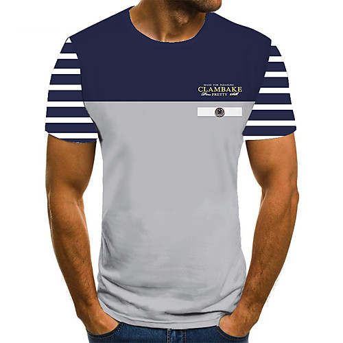 Men's Unisex Tee T shirt 3D Print Striped Graphic Prints Plus Size Print Short Sleeve Casual Tops Basic Fashion Designer Big and Tall Gray
Men's Unisex Tee T shirt 3D Print Striped Graphic Prints Plus Size Print Short Sleeve Casual Tops Basic Fashion Designer Big and Tall Gray