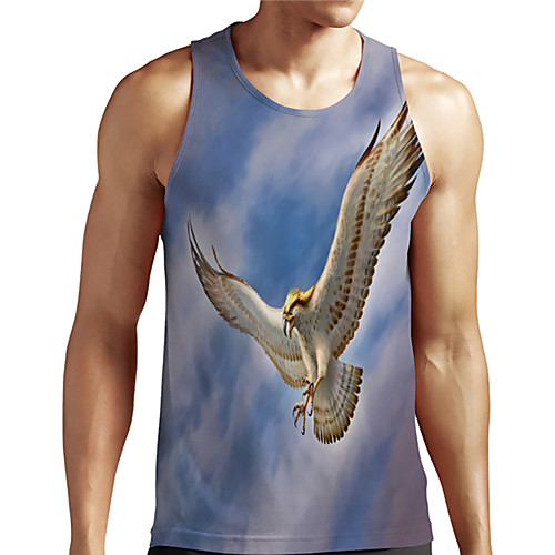 Men's Unisex Tank Top Undershirt 3D Print Graphic Prints Eagle Animal Plus Size Print Sleeveless Casual Tops Basic Designer Big and Tall Light Blue
Men's Unisex Tank Top Undershirt 3D Print Graphic Prints Eagle Animal Plus Size Print Sleeveless Casual Tops Basic Designer Big and Tall Light Blue