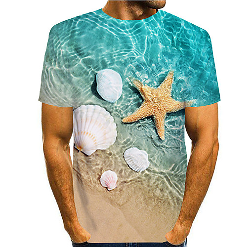Men's Tee T shirt 3D Print Graphic Prints Starfish Print Short Sleeve Daily Tops Casual Designer Big and Tall Blue
Men's Tee T shirt 3D Print Graphic Prints Starfish Print Short Sleeve Daily Tops Casual Designer Big and Tall Blue