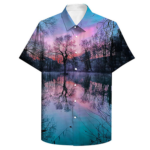 Men's Shirt 3D Print Scenery Tree Plus Size 3D Print Button-Down Short Sleeve Casual Tops Casual Fashion Breathable Comfortable Purple
Men's Shirt 3D Print Scenery Tree Plus Size 3D Print Button-Down Short Sleeve Casual Tops Casual Fashion Breathable Comfortable Purple