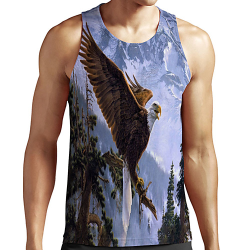 Men's Unisex Tank Top Undershirt 3D Print Graphic Prints Eagle Plus Size Print Sleeveless Casual Tops Basic Designer Big and Tall Blue
Men's Unisex Tank Top Undershirt 3D Print Graphic Prints Eagle Plus Size Print Sleeveless Casual Tops Basic Designer Big and Tall Blue