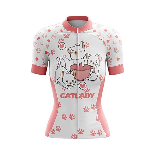 21Grams Women's Short Sleeve Cycling Jersey Summer Spandex Polyester Pink Cat Bike Jersey Top Mountain Bike MTB Road Bike Cycling Quick Dry Moisture Wicking Breathable Sports Clothing Apparel
21Grams Women's Short Sleeve Cycling Jersey Summer Spandex Polyester Pink Cat Bike Jersey Top Mountain Bike MTB Road Bike Cycling Quick Dry Moisture Wicking Breathable Sports Clothing Apparel