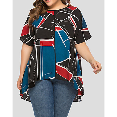 Women's Plus Size Tops T shirt Color Block Short Sleeve Crewneck Yellow Red Big Size XL XXL 3XL 4XL 5XL
Women's Plus Size Tops T shirt Color Block Short Sleeve Crewneck Yellow Red Big Size XL XXL 3XL 4XL 5XL