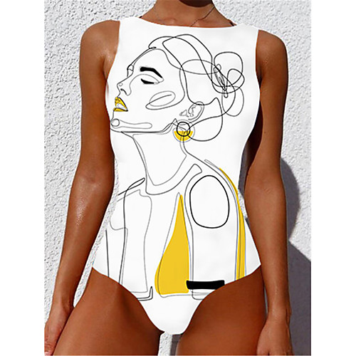 Women's One Piece Monokini Swimsuit Tummy Control Slim Abstract White Swimwear Strap Bathing Suits New Casual Sexy / Padded Bras / Beach
Women's One Piece Monokini Swimsuit Tummy Control Slim Abstract White Swimwear Strap Bathing Suits New Casual Sexy / Padded Bras / Beach