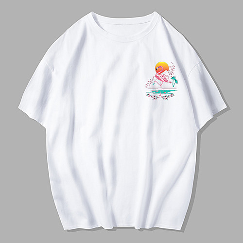 Men's Unisex Tee T shirt Hot Stamping Flamingo Graphic Prints Plus Size Print Short Sleeve Street Tops 100% Cotton Basic Designer Big and Tall White Black Blue
Men's Unisex Tee T shirt Hot Stamping Flamingo Graphic Prints Plus Size Print Short Sleeve Street Tops 100% Cotton Basic Designer Big and Tall White Black Blue