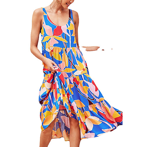 Women's Sundress Midi Dress Navy Blue Light Blue Short Sleeve Floral Print Spring Summer Boat Neck Casual Holiday 2021 S M L XL
Women's Sundress Midi Dress Navy Blue Light Blue Short Sleeve Floral Print Spring Summer Boat Neck Casual Holiday 2021 S M L XL