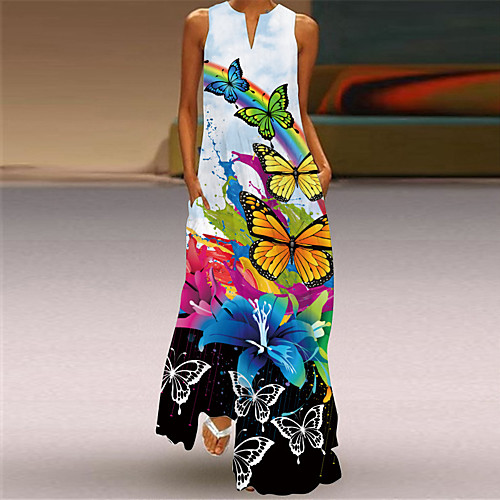 Women's Swing Dress Maxi long Dress Blue Yellow Green Rainbow White Black Sleeveless Floral Animal Summer V Neck Elegant Casual 2021 S M L XL XXL 3XL 4XL 5XL
Women's Swing Dress Maxi long Dress Blue Yellow Green Rainbow White Black Sleeveless Floral Animal Summer V Neck Elegant Casual 2021 S M L XL XXL 3XL 4XL 5XL