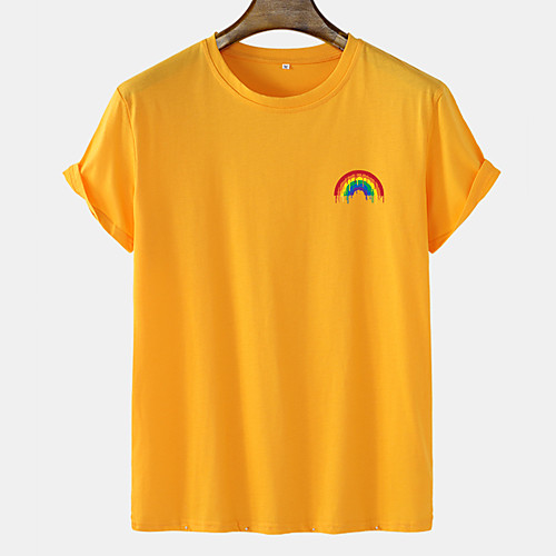 Men's Unisex Tee T shirt Hot Stamping Rainbow Graphic Prints Plus Size Short Sleeve Casual Tops 100% Cotton Basic Fashion Designer Comfortable Blue Blushing Pink Orange
Men's Unisex Tee T shirt Hot Stamping Rainbow Graphic Prints Plus Size Short Sleeve Casual Tops 100% Cotton Basic Fashion Designer Comfortable Blue Blushing Pink Orange