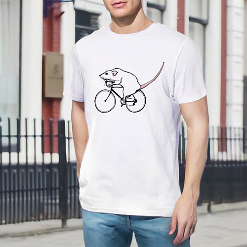 Men's Unisex Tee T shirt Hot Stamping Mouse Animal Plus Size Print Short Sleeve Daily Tops 100% Cotton Basic Casual Round Neck White Black Gray / Summer
Men's Unisex Tee T shirt Hot Stamping Mouse Animal Plus Size Print Short Sleeve Daily Tops 100% Cotton Basic Casual Round Neck White Black Gray / Summer