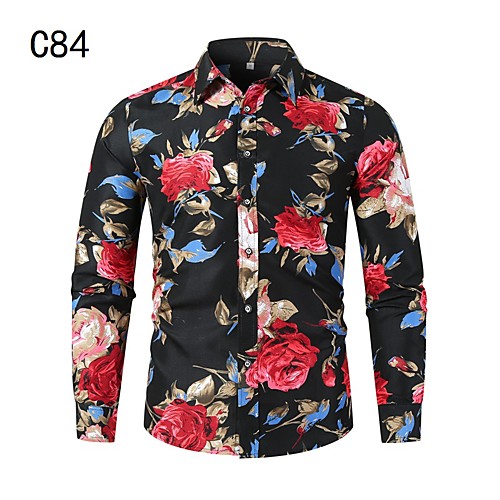 Men's Shirt Other Prints Floral Leaves Long Sleeve Casual Tops Chinoiserie Black
Men's Shirt Other Prints Floral Leaves Long Sleeve Casual Tops Chinoiserie Black