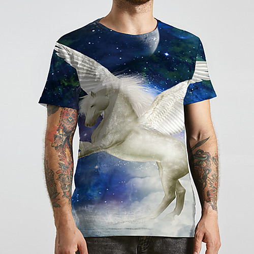 Men's Unisex Tee T shirt Shirt 3D Print Graphic Prints Horse Plus Size Print Short Sleeve Casual Tops Basic Designer Big and Tall Round Neck Blue / Summer
Men's Unisex Tee T shirt Shirt 3D Print Graphic Prints Horse Plus Size Print Short Sleeve Casual Tops Basic Designer Big and Tall Round Neck Blue / Summer