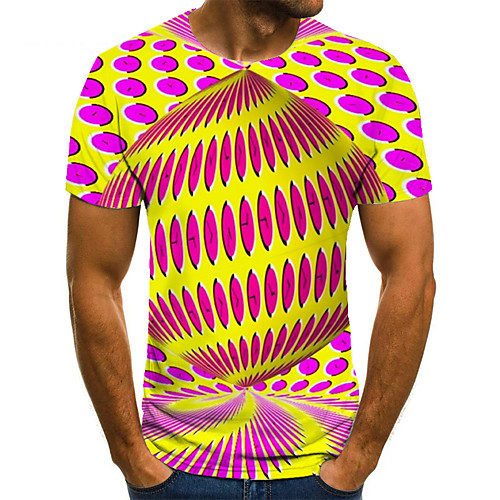 Men's Unisex Tee T shirt 3D Print Optical Illusion Graphic Prints Plus Size Print Short Sleeve Casual Tops Basic Fashion Designer Big and Tall Yellow
Men's Unisex Tee T shirt 3D Print Optical Illusion Graphic Prints Plus Size Print Short Sleeve Casual Tops Basic Fashion Designer Big and Tall Yellow