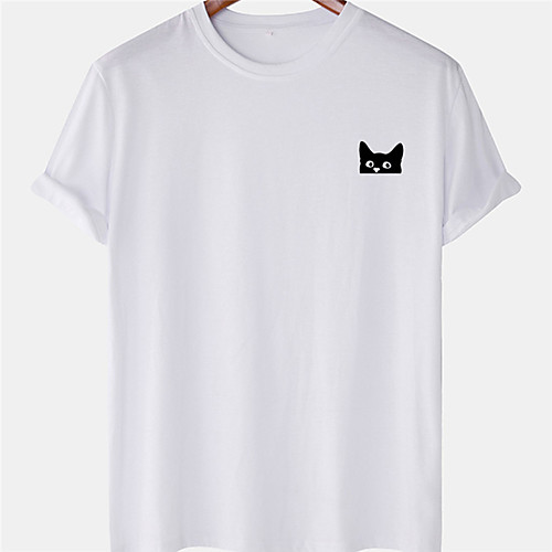 Men's Unisex Tee T shirt Shirt Hot Stamping Cat Graphic Prints Plus Size Short Sleeve Casual Tops 100% Cotton Basic Designer Big and Tall White Blue Yellow / Summer
Men's Unisex Tee T shirt Shirt Hot Stamping Cat Graphic Prints Plus Size Short Sleeve Casual Tops 100% Cotton Basic Designer Big and Tall White Blue Yellow / Summer
