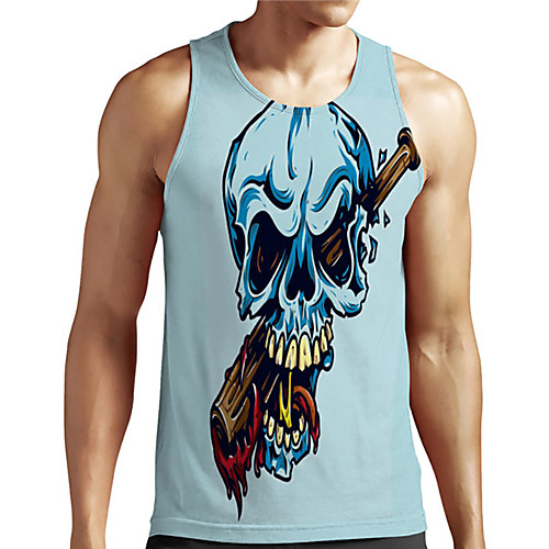Men's Unisex Tank Top Undershirt 3D Print Graphic Prints Skull Plus Size Print Sleeveless Casual Tops Basic Designer Big and Tall Blue
Men's Unisex Tank Top Undershirt 3D Print Graphic Prints Skull Plus Size Print Sleeveless Casual Tops Basic Designer Big and Tall Blue