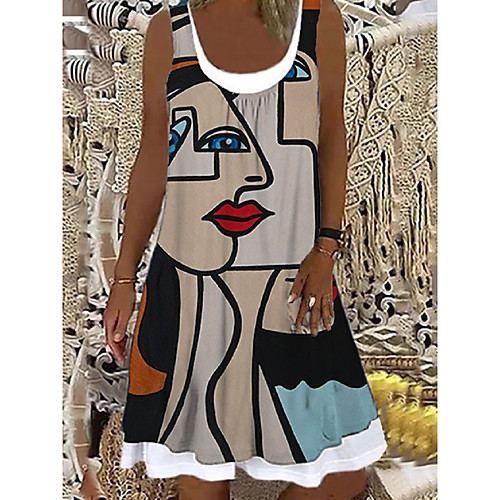 Women's A Line Dress Knee Length Dress Black Sleeveless Print Print Spring Summer Boat Neck Elegant Casual Holiday Loose 2021 S M L XL XXL 3XL
Women's A Line Dress Knee Length Dress Black Sleeveless Print Print Spring Summer Boat Neck Elegant Casual Holiday Loose 2021 S M L XL XXL 3XL