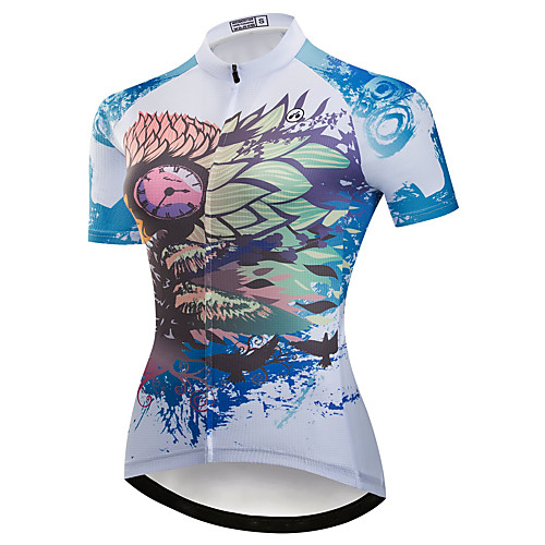 21Grams Women's Short Sleeve Cycling Jersey Summer Spandex Polyester BlueGreen Tropical Flowers Bike Jersey Top Mountain Bike MTB Road Bike Cycling Quick Dry Moisture Wicking Breathable Sports
21Grams Women's Short Sleeve Cycling Jersey Summer Spandex Polyester BlueGreen Tropical Flowers Bike Jersey Top Mountain Bike MTB Road Bike Cycling Quick Dry Moisture Wicking Breathable Sports