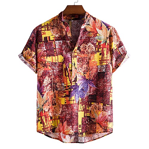 Men's Shirt Other Prints Graphic Leaves Short Sleeve Daily Tops Ethnic Style Wine
Men's Shirt Other Prints Graphic Leaves Short Sleeve Daily Tops Ethnic Style Wine