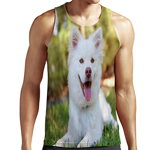 Men's Unisex Tank Top Undershirt 3D Print Dog Graphic Prints Animal Plus Size Print Sleeveless Casual Tops Basic Designer Big and Tall Green / White
Men's Unisex Tank Top Undershirt 3D Print Dog Graphic Prints Animal Plus Size Print Sleeveless Casual Tops Basic Designer Big and Tall Green / White