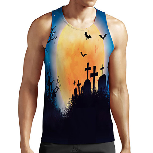 Men's Unisex Tank Top Undershirt 3D Print Graphic Prints Moon Bat Plus Size Print Sleeveless Casual Tops Basic Designer Big and Tall Blue
Men's Unisex Tank Top Undershirt 3D Print Graphic Prints Moon Bat Plus Size Print Sleeveless Casual Tops Basic Designer Big and Tall Blue
